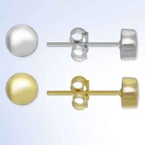 Giani Bernini 2 Pair Set Two-Tone Sterling Silver Mini Circle Stud Earrings